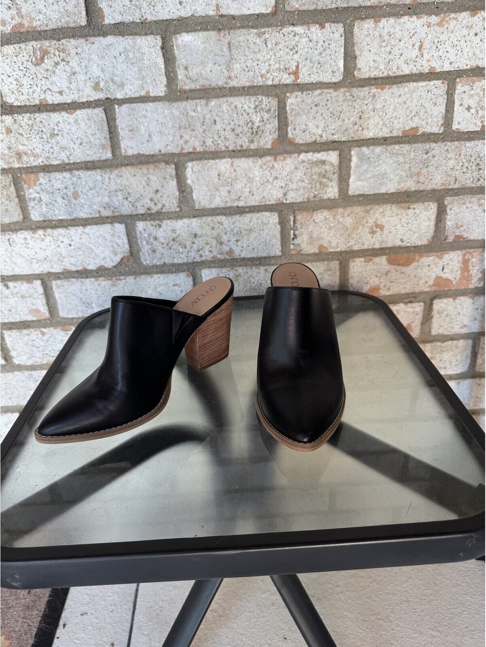 Abound Heeled Mule Black Size 8.5